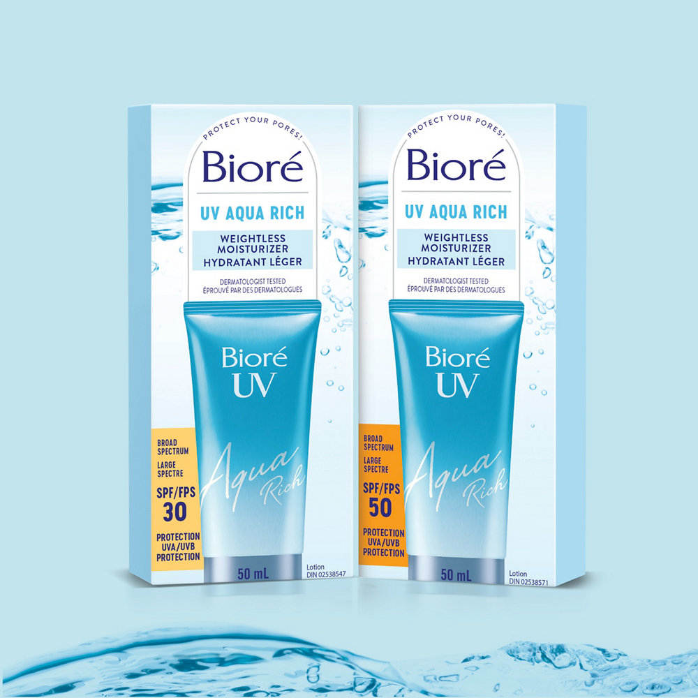 UV Aqua Rich de Bioré avec FPS 50