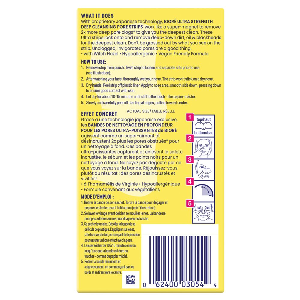 English: Back of pack image. Français: Image du dos de l’emballage.