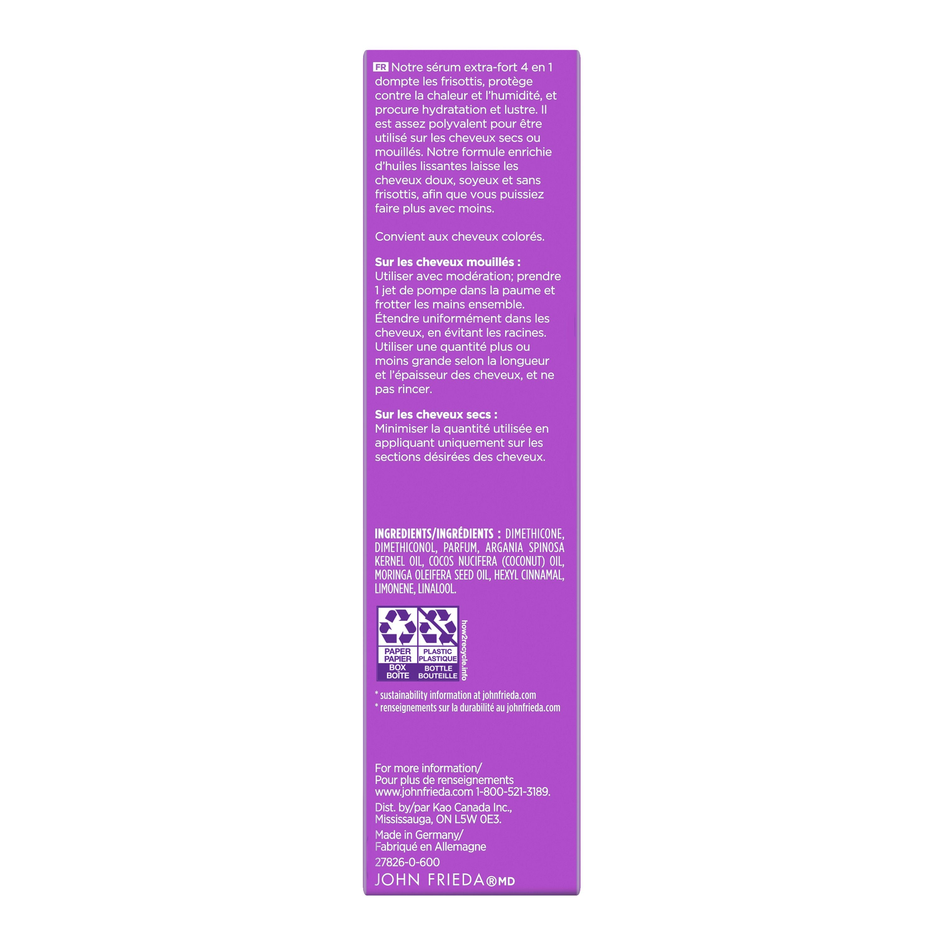 English: Back of pack image in French Français: Image du dos de l’emballage en français