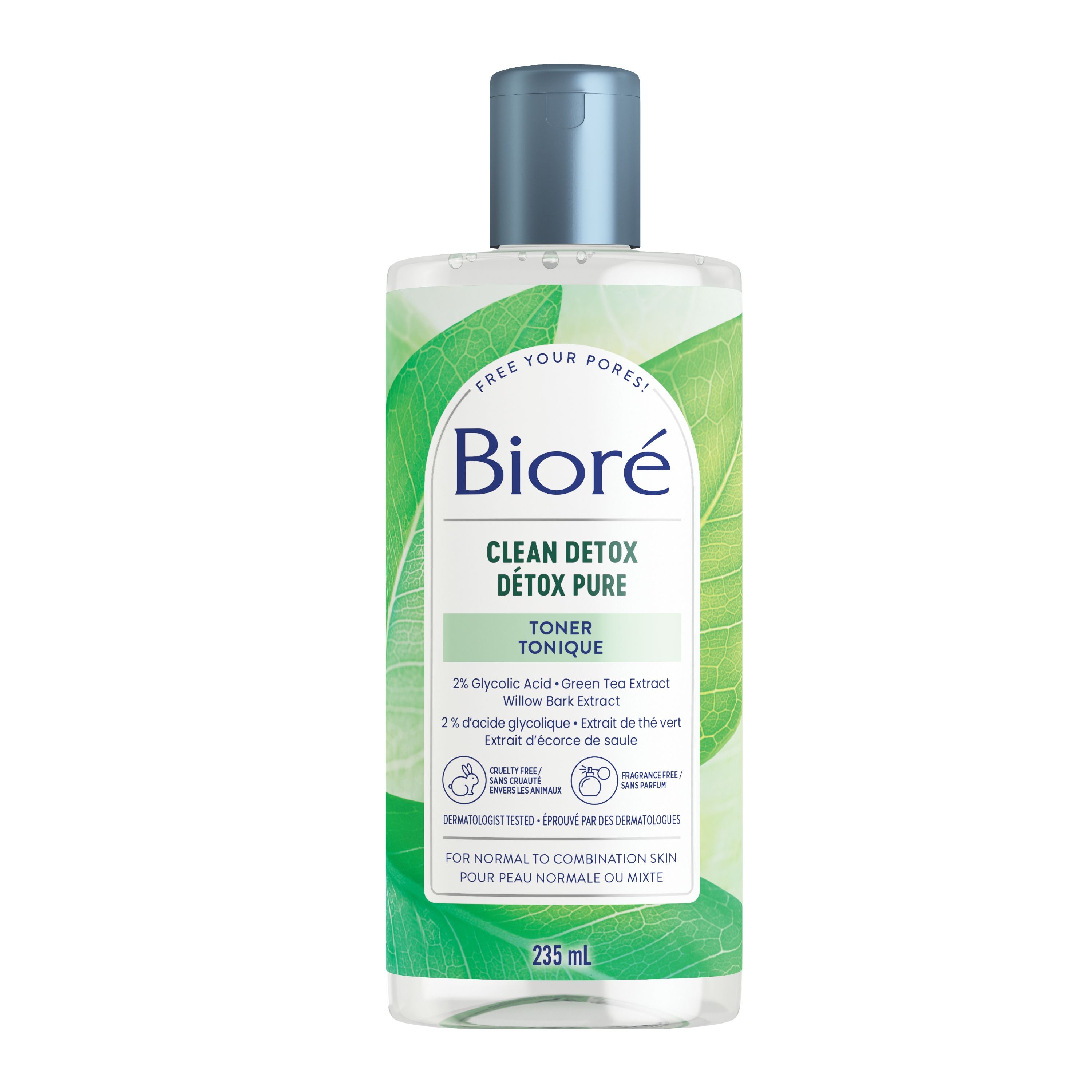 English: Clean Detox 2% Glycolic Acid Toner product image. The packaging is a squeeze bottle Français: Image du produit Tonique à 2 % d’acide glycolique Détox pure. L’emballage est une bouteille à presser