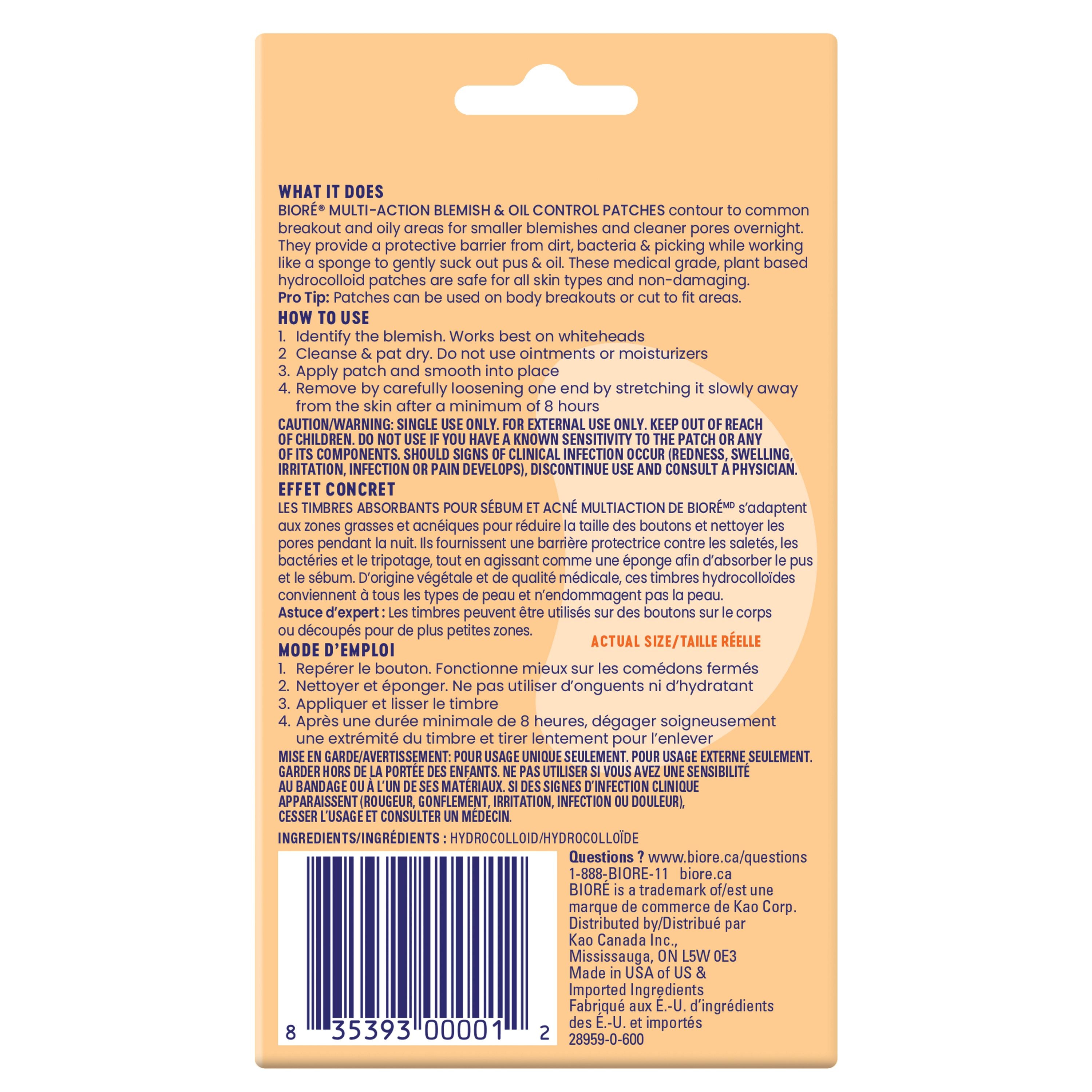 English: Back of pack image. Français: Image du dos de l’emballage.