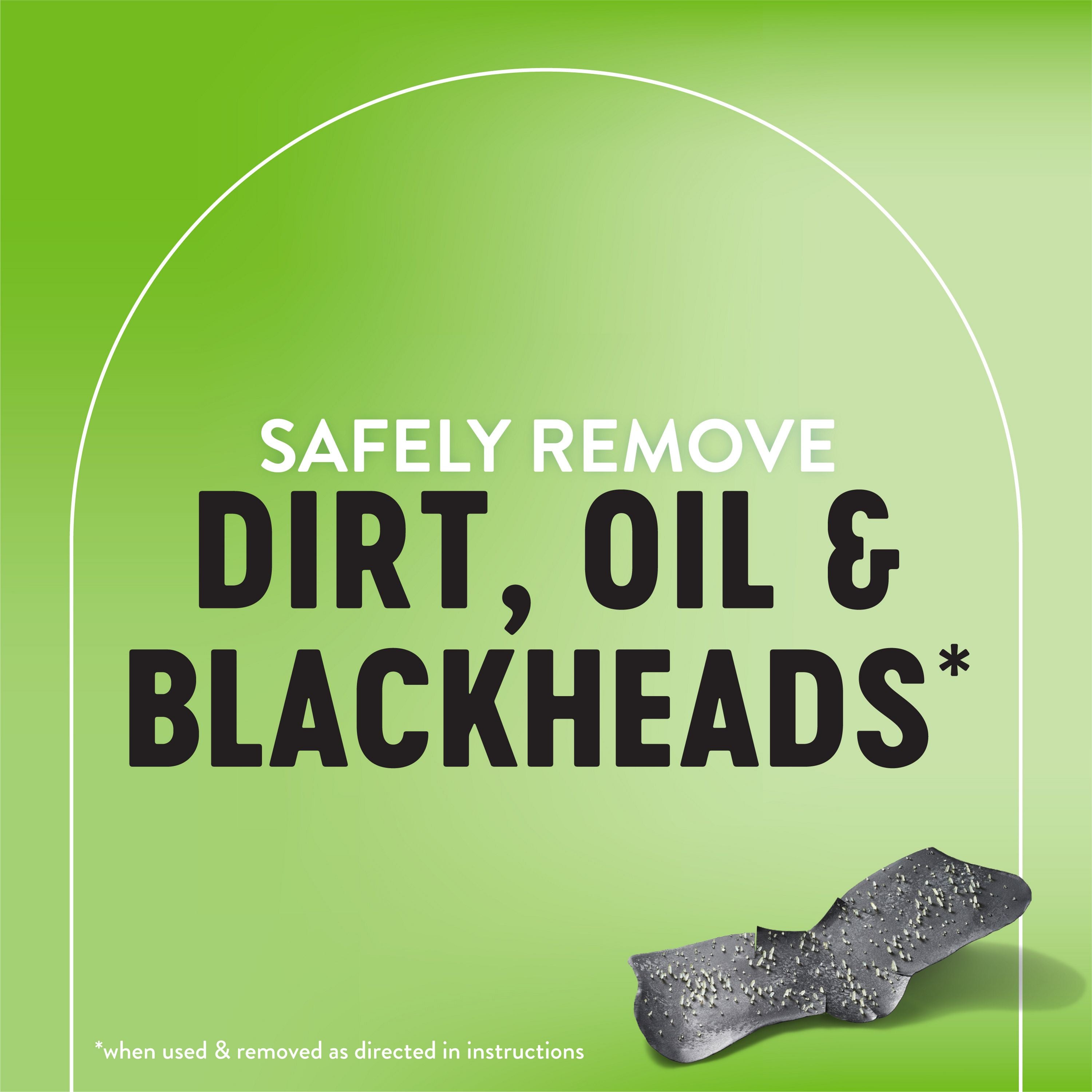 English: Safely remove dirt, oil & blackheads *when used & removed as directed in instructions Français: Éliminent les saletés, le sébum et les points noirs en toute sécurité *lorsqu’elles sont utilisées et retirées selon le mode d’emploi