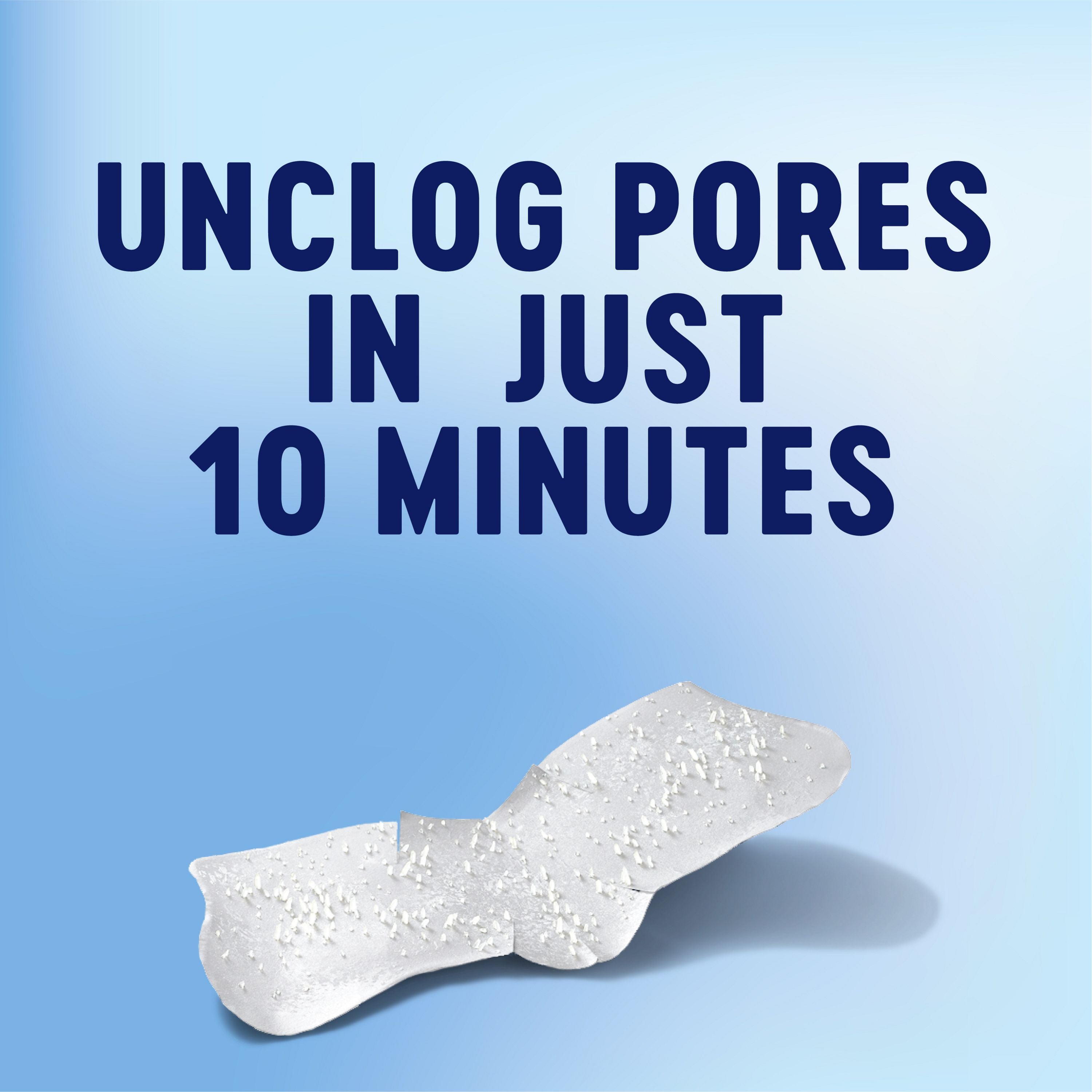 English: Unclog pores in just 10 minutes Français: Désincruste les pores en seulement 10 minutes
