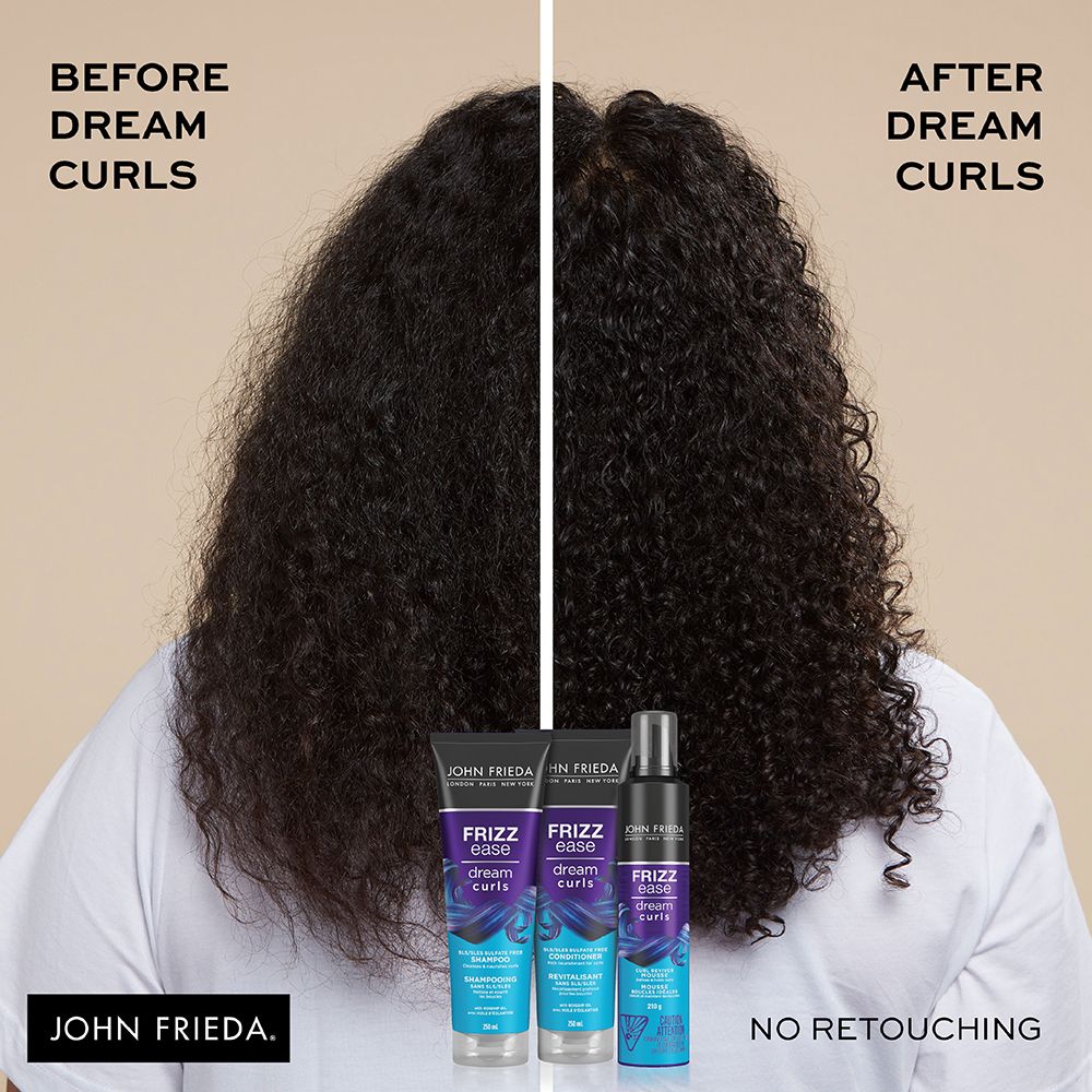 English: Before dream curls John Frieda, After dream curls no retouching Français: Avant Dream Curls, John Frieda, Après Dreams Curls Photo non retouchée