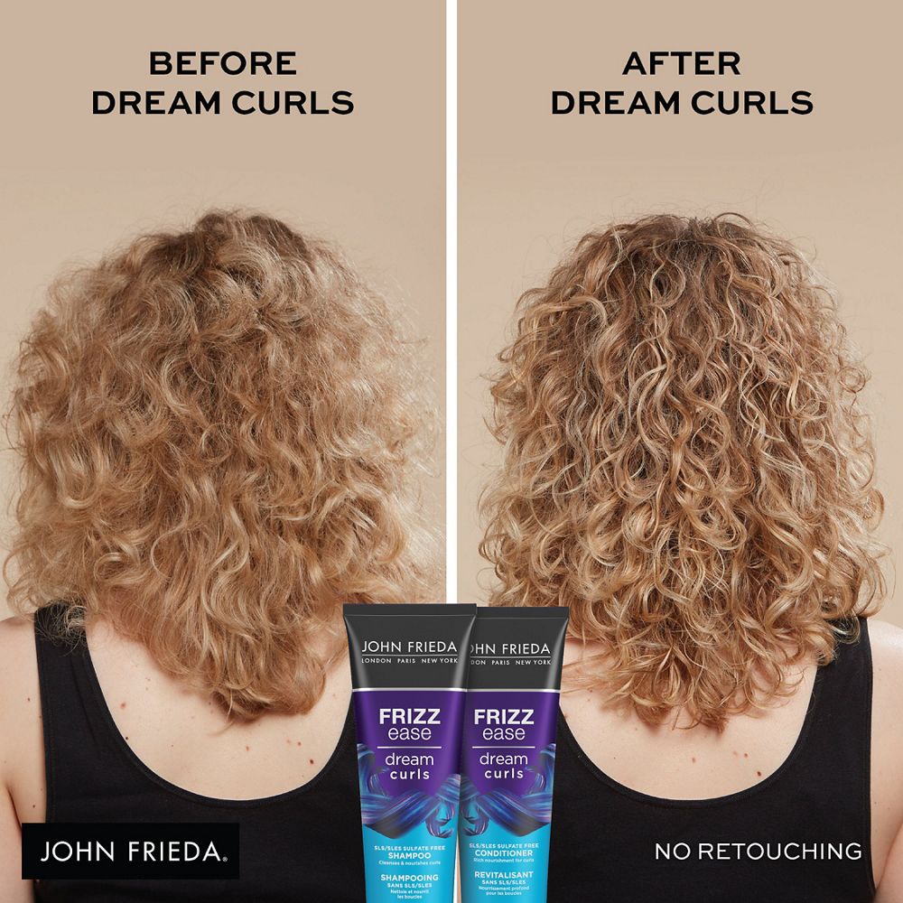 English: Before dream curls John Frieda, After dream curls no retouching Français: Avant Dream Curls, John Frieda, Après Dreams Curls Photo non retouchée